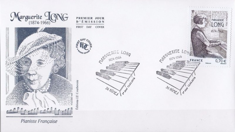 Marguerite Long francobollo 